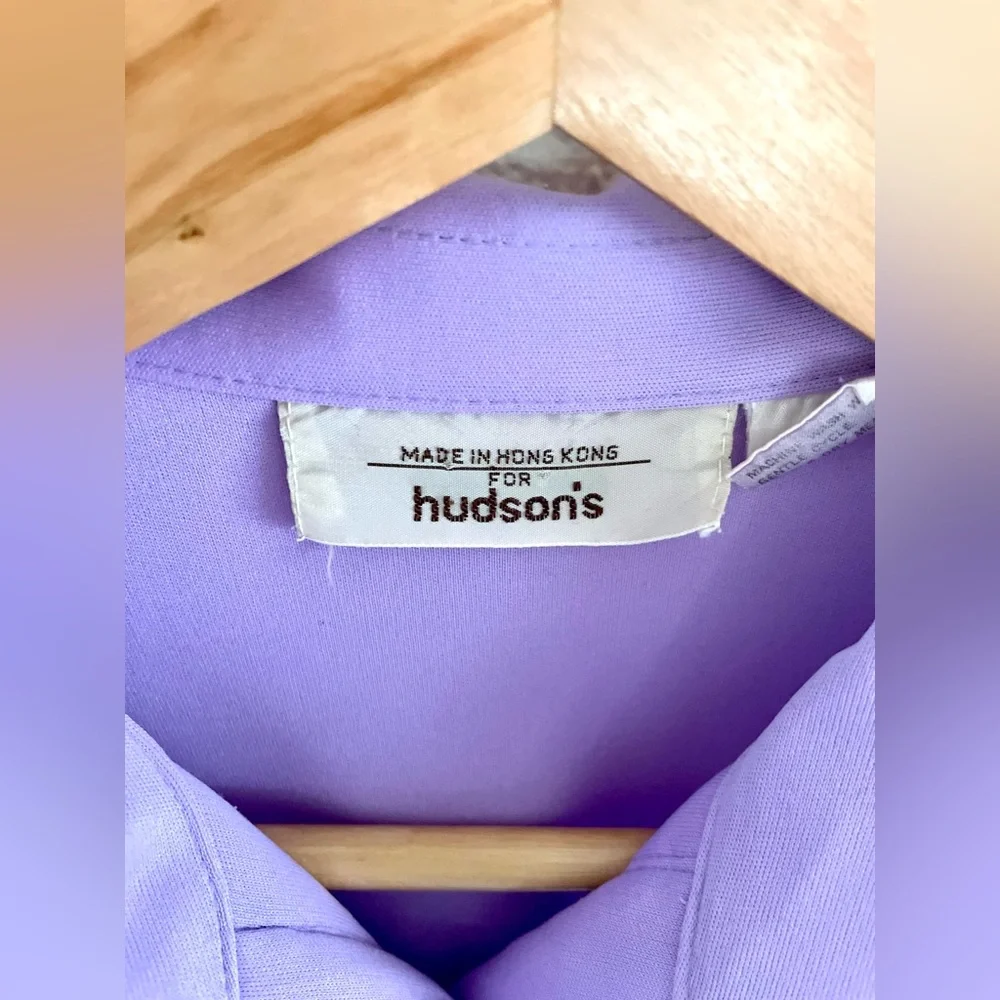 Vintage Lavender Ruffle Short Sleeved Blouse - Picture 4 of 12